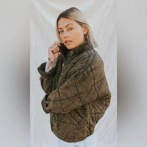 Free People Dolman Jacket - Dusted Military Green